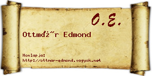 Ottmár Edmond névjegykártya